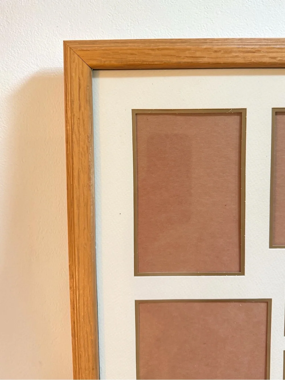 Vtg Solid Wood Collage Frame Gallery Wall Album Photo Picture Frame Holds 10